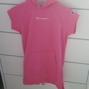 pink Champion Dress with Hoodie